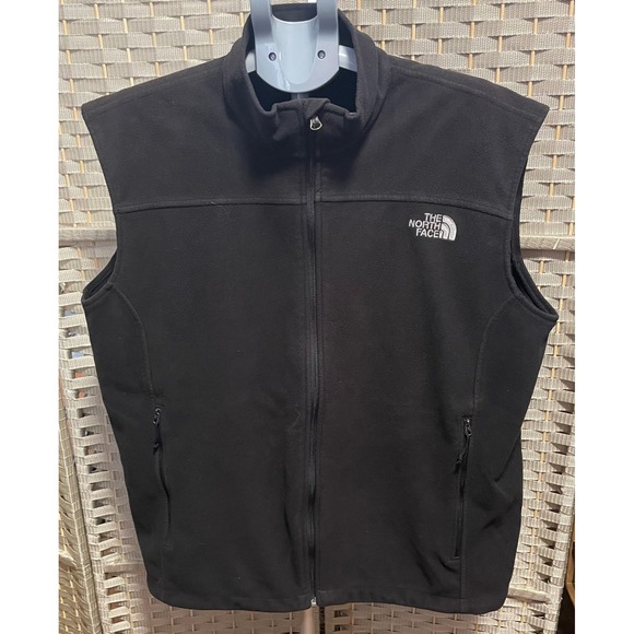 The North Face Other - The North Face Mens Black Fleece Full Zip Vest Sleeveless Jacket Size Large